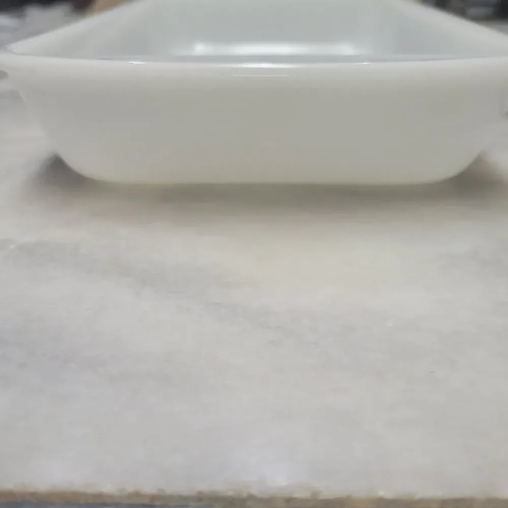 Glasbake Vintage  Milk Glass Casserole Dish 1.5 qt